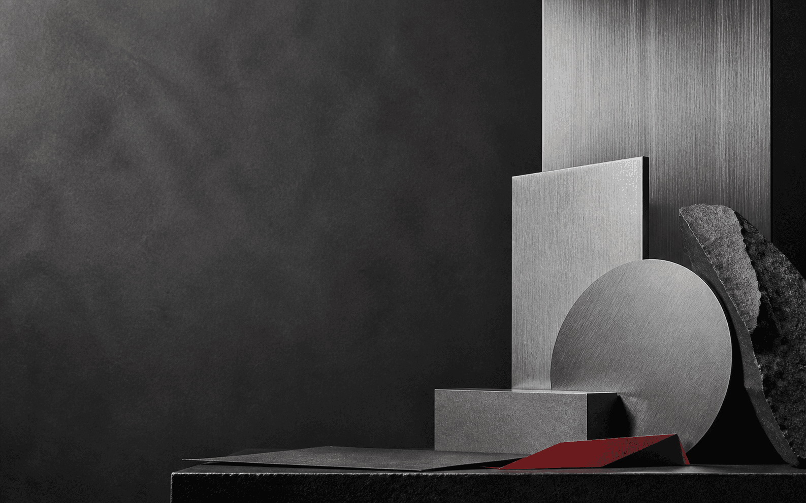 Graphite and silver editorial still life